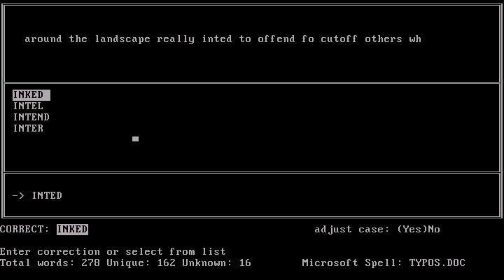Microsoft Word 3.0 for DOS - Spell